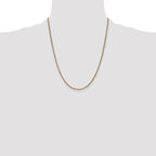 14K 1.7mm Diamond-Cut Spiga with Lobster Clasp Chain