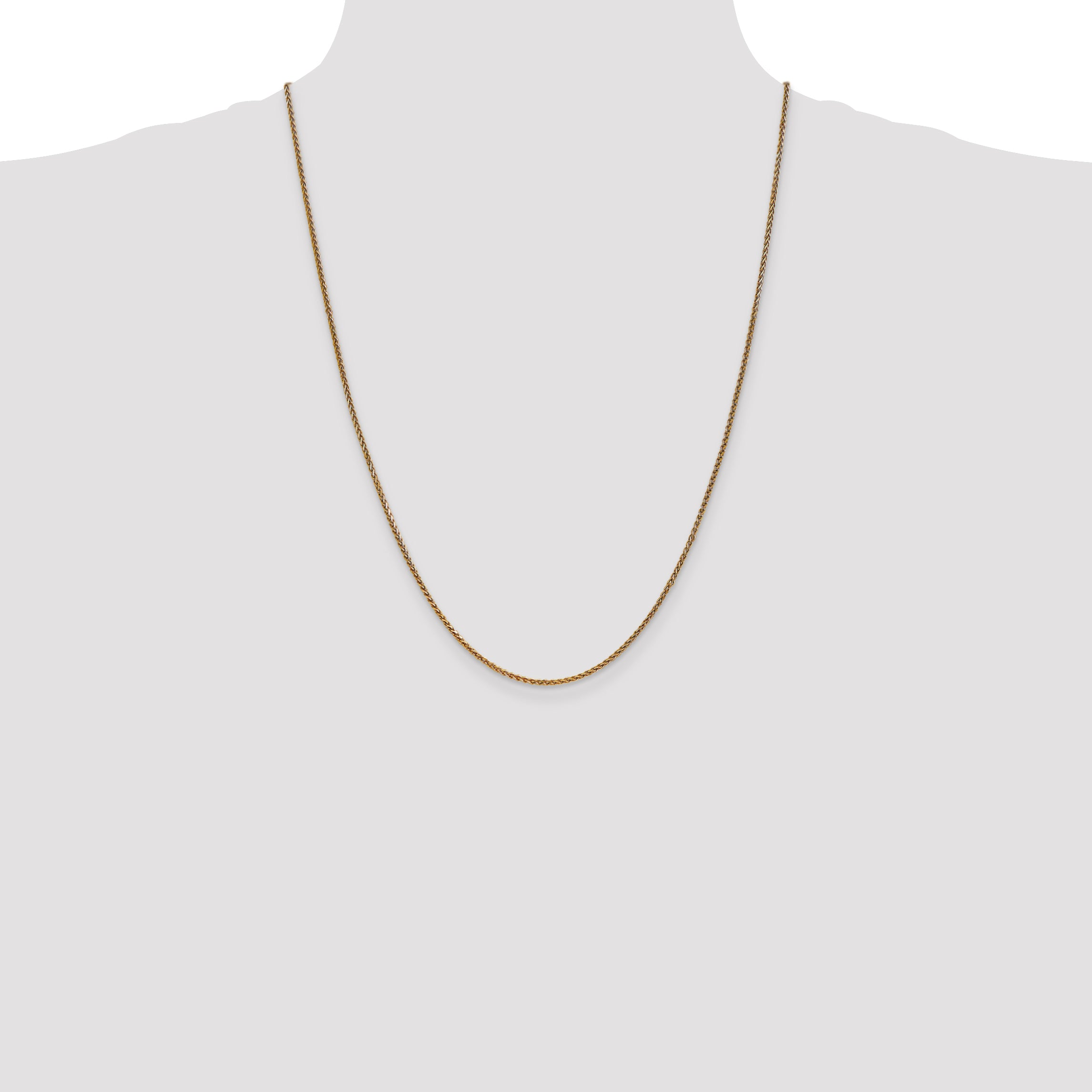 14K 24 inch 1.7mm Diamond-cut Spiga with Lobster Clasp Chain
