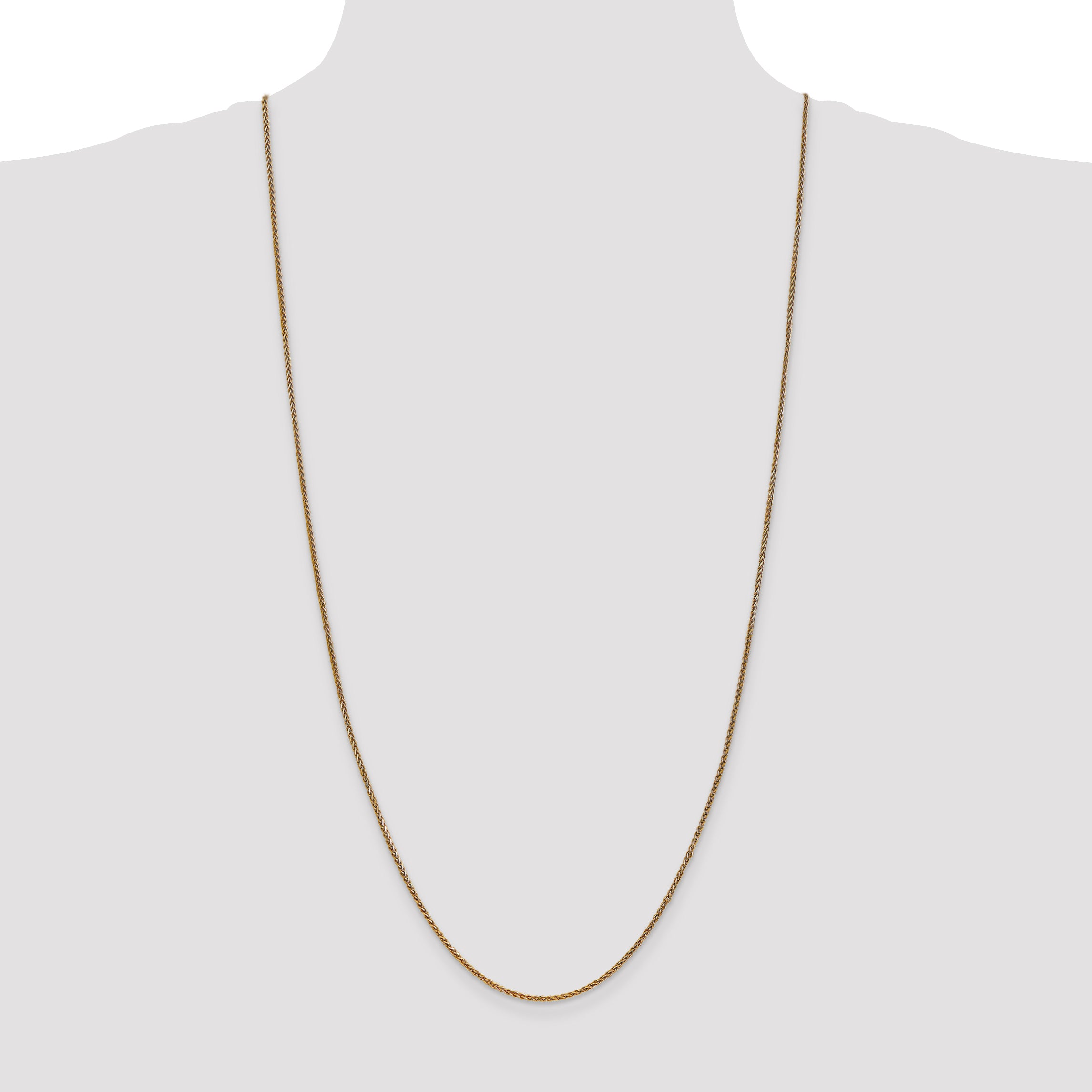 14K 30 inch 1.7mm Diamond-cut Spiga with Lobster Clasp Chain