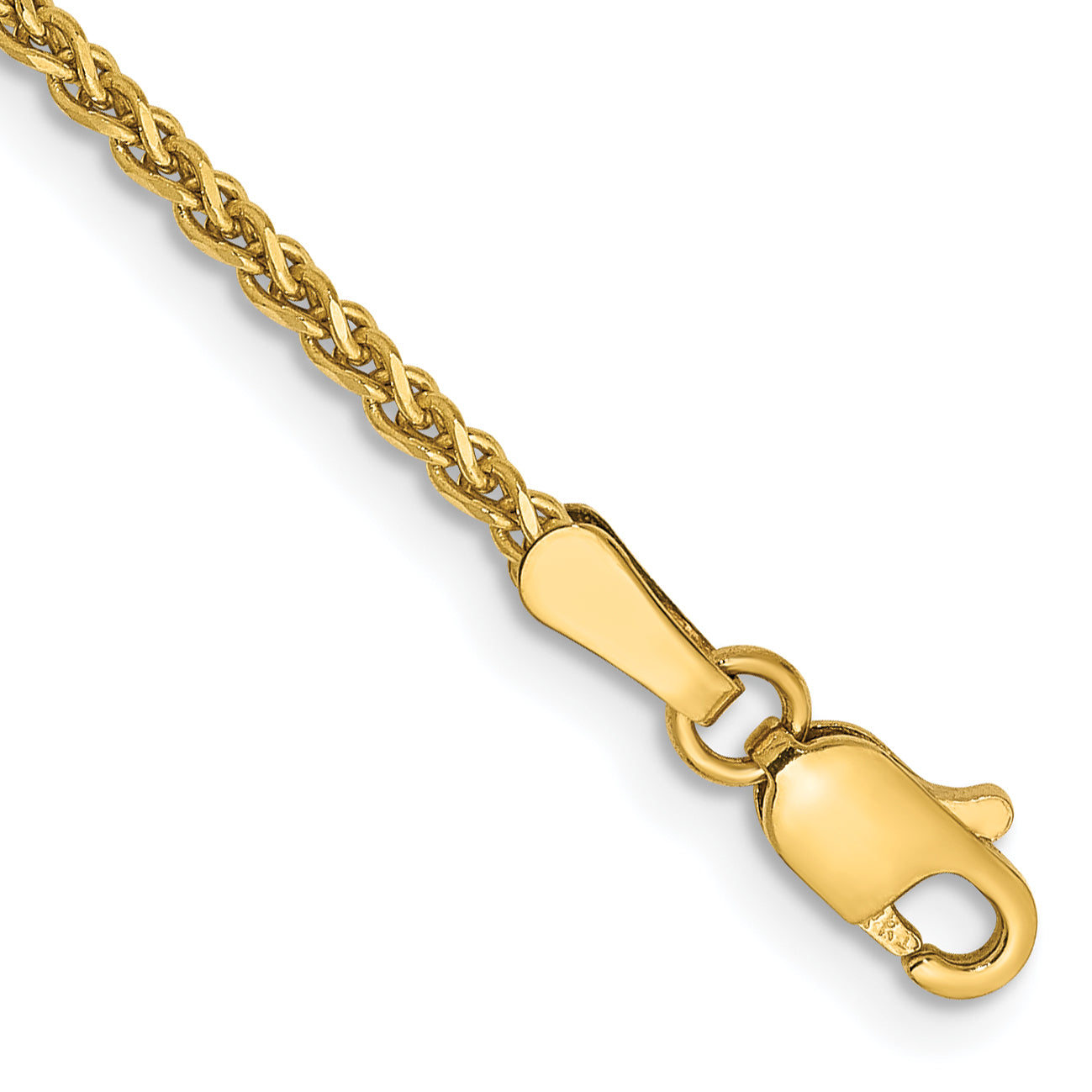 14K 1.7mm Diamond-Cut Spiga with Lobster Clasp Chain