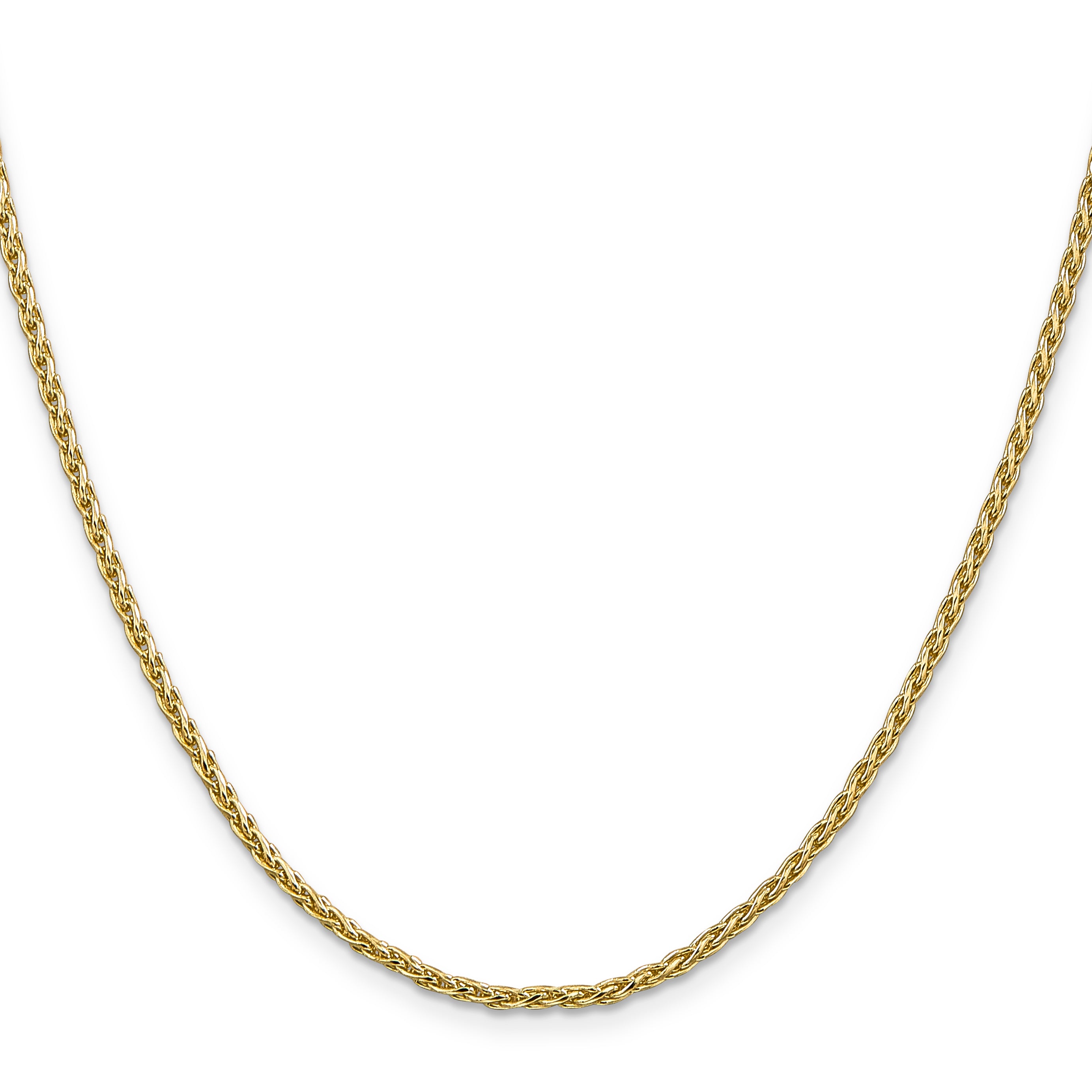 14k 30 inch 2.25mm Parisian Wheat with Lobster Clasp Chain