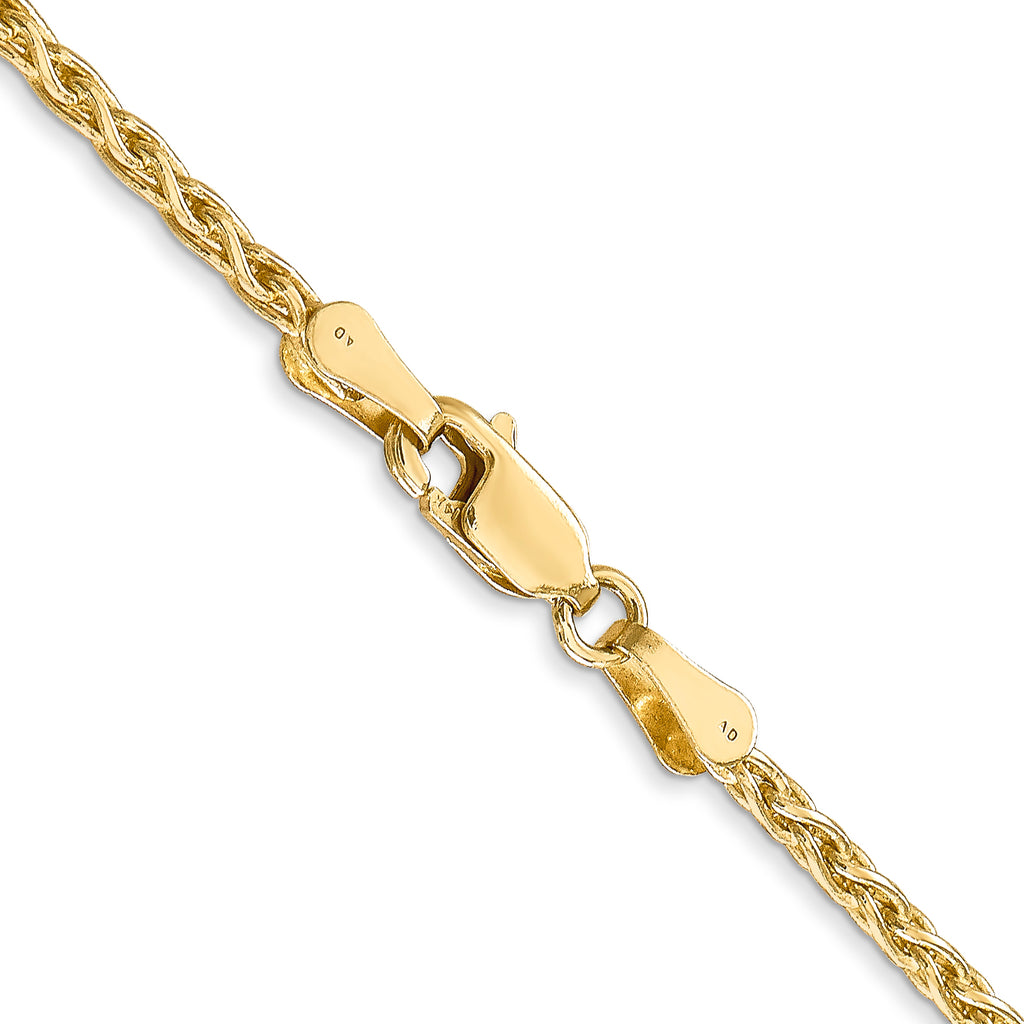 14k 30 inch 2.25mm Parisian Wheat with Lobster Clasp Chain