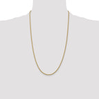 14k 26 inch 2.25mm Parisian Wheat with Lobster Clasp Chain