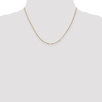14K 18 inch 1.25mm Flat Figaro with Spring Pendant Ring Pendant Chain