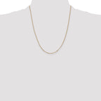 14K 22 inch 1.25mm Flat Figaro with Spring Pendant Ring Pendant Chain