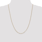 14K 24 inch 1.25mm Flat Figaro with Spring Pendant Ring Pendant Chain