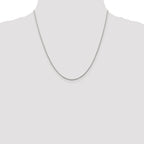 14K White Gold 20 inch 1.25mm Round Parisian Wheat with Lobster Clasp Chain