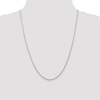 14K White Gold 24 inch 1.25mm Round Parisian Wheat with Lobster Clasp Chain