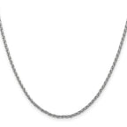 14K White Gold 24 inch 2.25mm Parisian Wheat with Lobster Clasp Chain