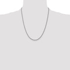 14K White Gold 22 inch 2.25mm Parisian Wheat with Lobster Clasp Chain