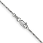 14K White Gold Solid Cable Chain Necklace 1mm