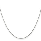 14K White Gold 24 inch .9mm Cable with Spring Ring Clasp Chain