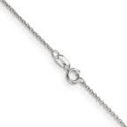 14K White Gold 24 inch .9mm Cable with Spring Ring Clasp Chain