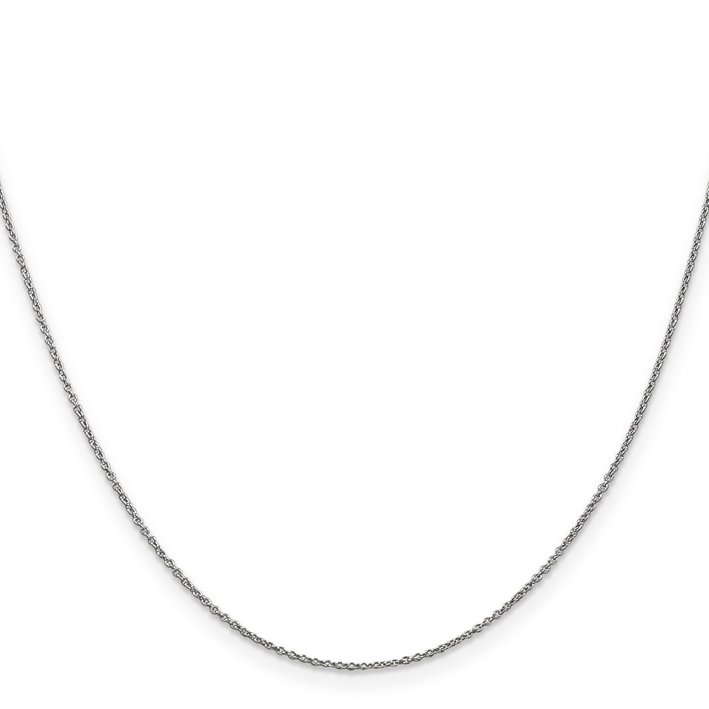 14K White Gold 24 inch .9mm Cable with Lobster Clasp Chain