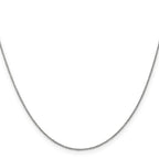 14K White Gold 24 inch .9mm Cable with Lobster Clasp Chain