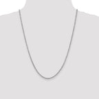14K White Gold 24 inch 2mm Byzantine with Lobster Clasp Chain
