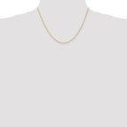 14K 18 inch 1.10mm Singapore with Spring Ring Clasp Chain