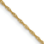 Singapore Chain Necklace in 14K Yellow Gold, 1.10mm - Sophia Jewelers
