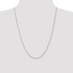 14K White Gold 1.3mm Heavy Baby Rope with Lobster Clasp Chain