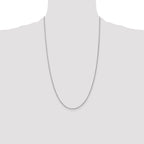 14K White Gold 1.3mm Heavy Baby Rope with Lobster Clasp Chain