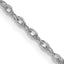 14K White Gold Solid Rope Chain Necklace 1.3mm