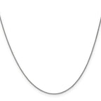 14K White Gold 30 inch .85mm Spiga with Lobster Clasp Chain