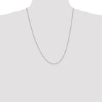 14K White Gold 24 inch .85mm Spiga with Lobster Clasp Chain