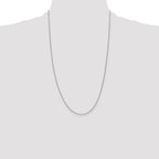 14K White Gold 26 inch .85mm Spiga with Lobster Clasp Chain