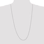 14K White Gold 30 inch .85mm Spiga with Lobster Clasp Chain