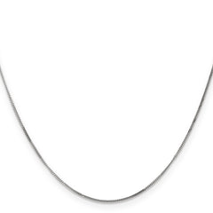 14K White Gold 24 inch .9mm Curb  with Spring Ring Clasp Pendant Chain