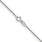14K White Gold .9mm Curb with Spring Ring Clasp Pendant Chain Pendant Chain