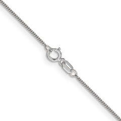 14K White Gold 24 inch .9mm Curb  with Spring Ring Clasp Pendant Chain