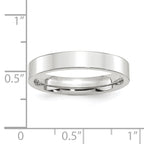 Platinum 4mm Polished Flat Wedding Band