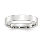 Platinum 4mm Polished Flat Wedding Band