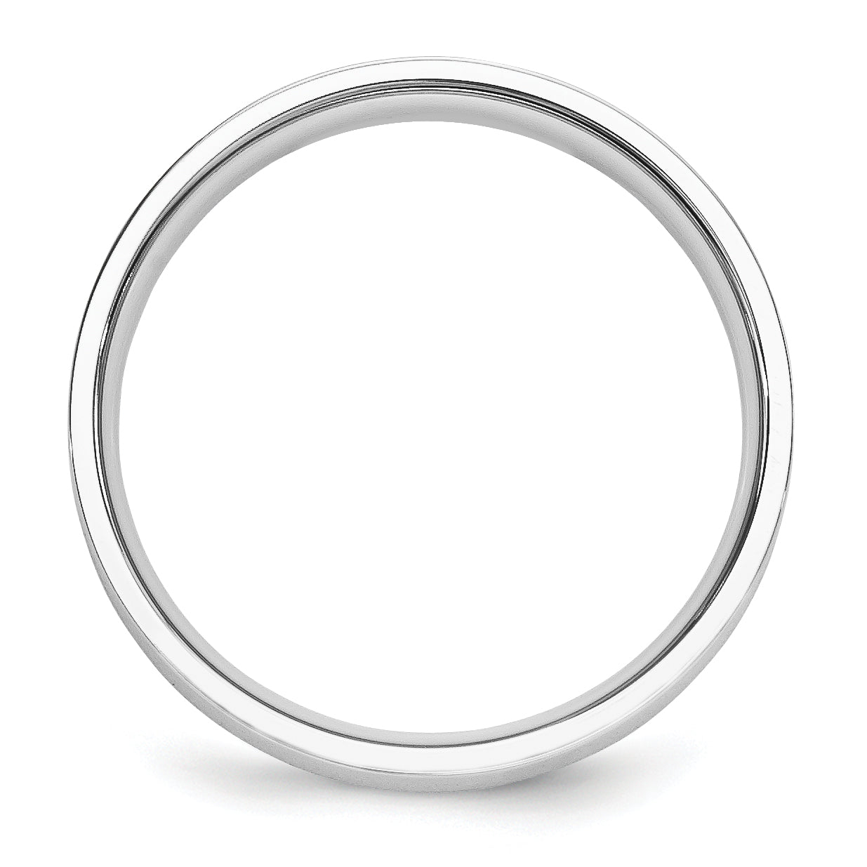 Platinum 5mm Polished Flat Wedding Band Secondary image