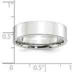 Platinum 6mm Polished Flat Wedding Band