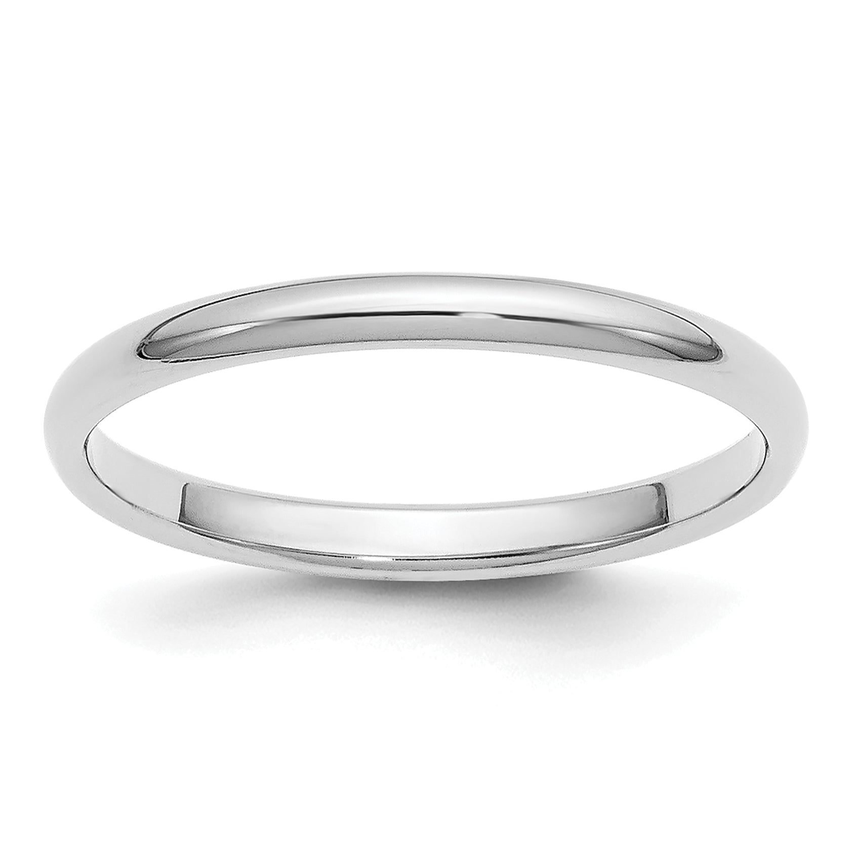 Platinum 2mm Half Round Wedding Band Main image