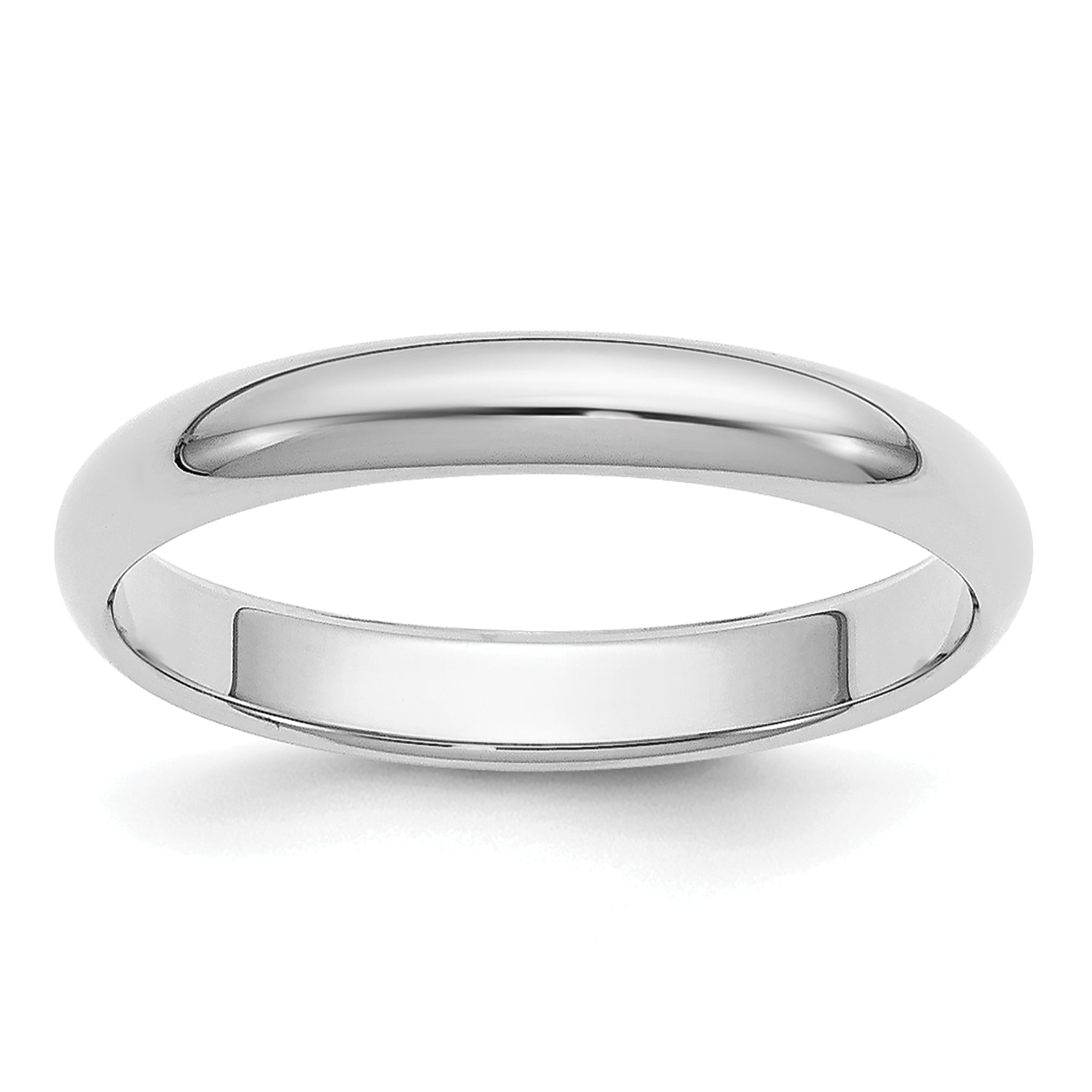 Platinum 3mm Half Round Wedding Band Main image