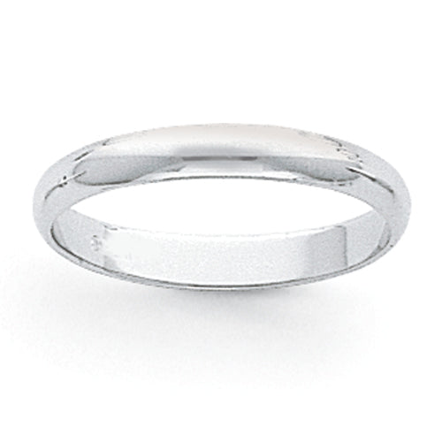 Platinum 3mm Half Round Wedding Band Secondary image