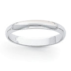 Platinum 3mm Half Round Wedding Band