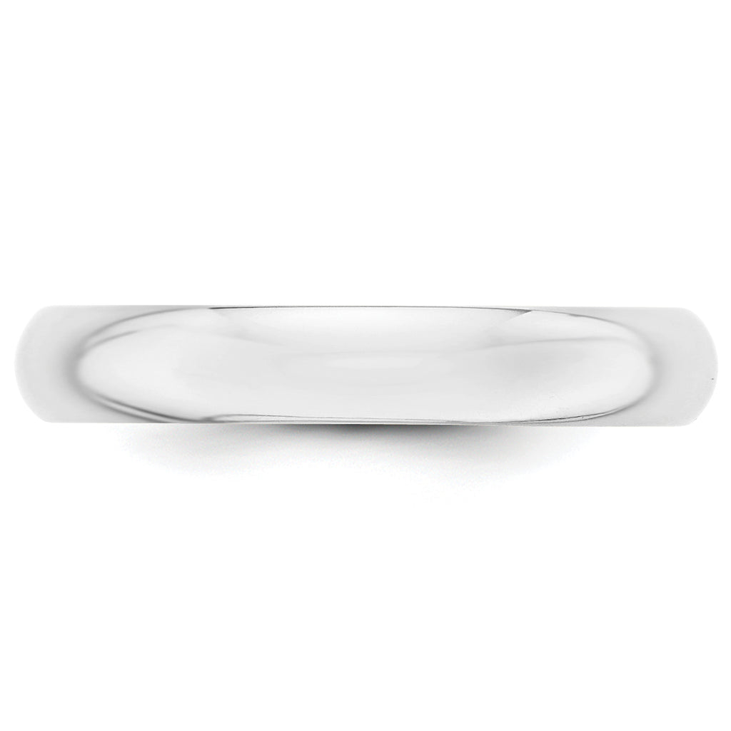 Platinum 4mm Half Round Wedding Band
