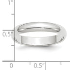 Platinum 4mm Half Round Wedding Band