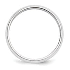 Platinum 5mm Half Round Wedding Band Size 12