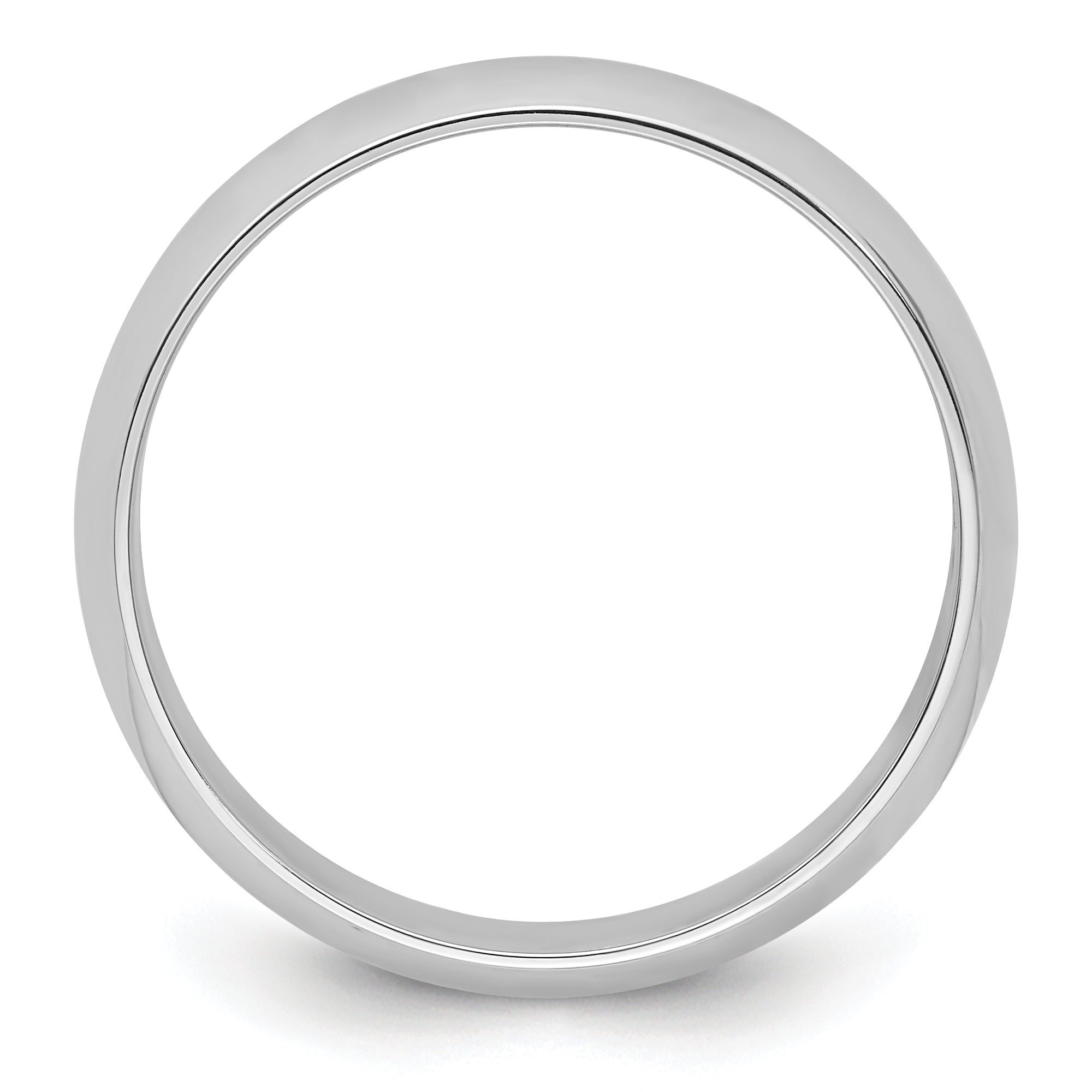 Platinum 6mm Half Round Wedding Band Size 12