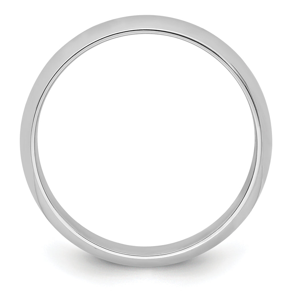 Platinum 6mm Half Round Wedding Band Size 12