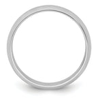 Platinum 6mm Half Round Wedding Band Size 12