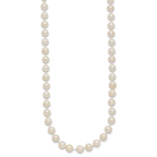 14k 5-6mm White Round Akoya Saltwater Cultured Pearl Necklace