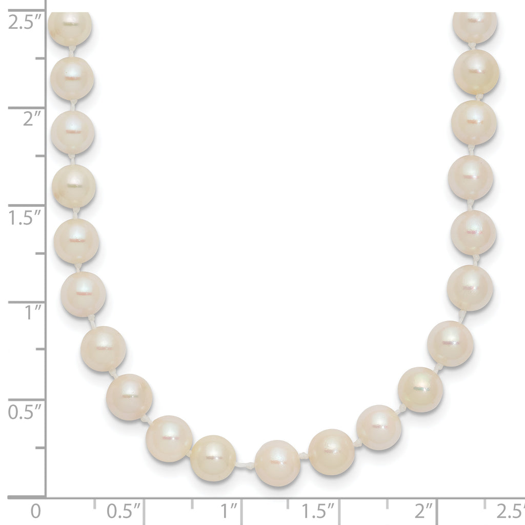 14k 5-6mm White Round Akoya Saltwater Cultured Pearl Necklace