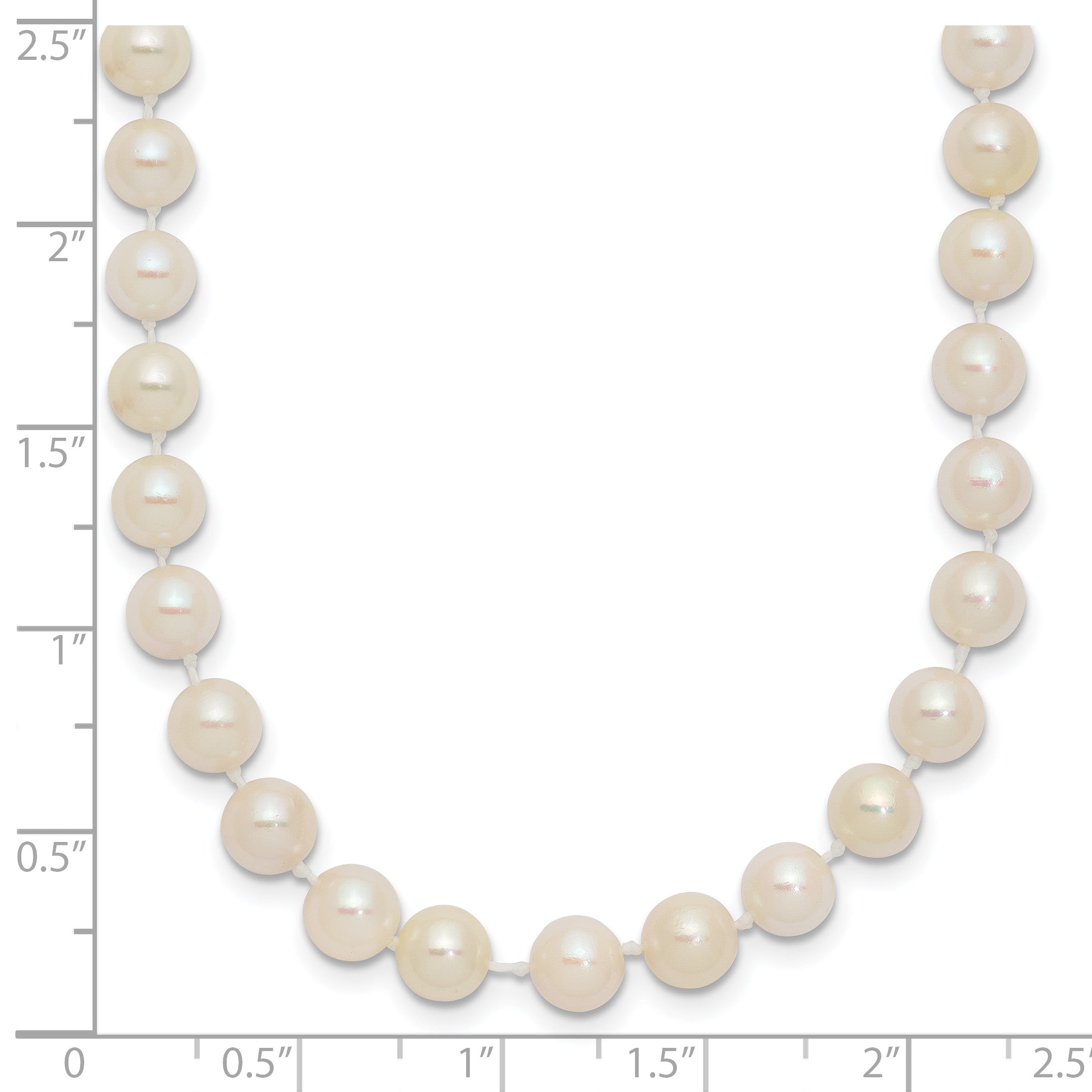 14k 5-6mm White Round Akoya Saltwater Cultured Pearl Necklace