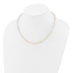 14k 5-6mm White Round Akoya Saltwater Cultured Pearl Necklace